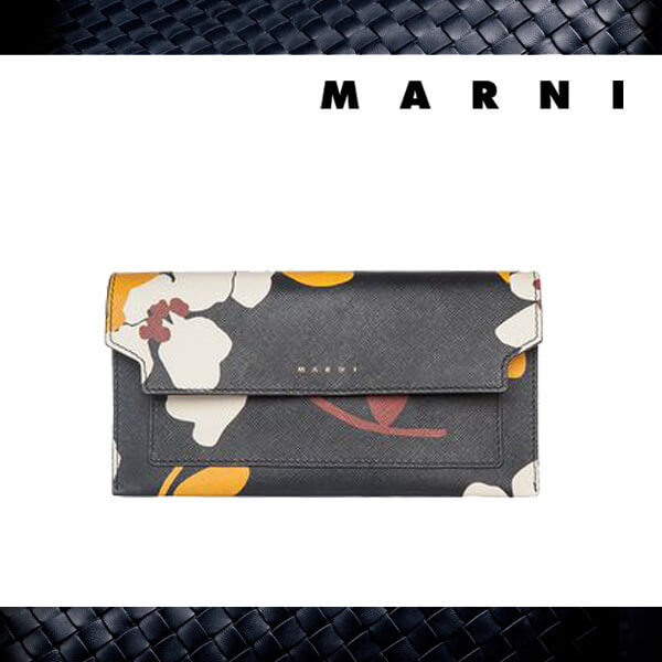 2018-19AW 滝沢さん愛用【Marni】マルニコピー★Wallet in printedSaffiano TRUNK PFMOT08U00LV673DIN99