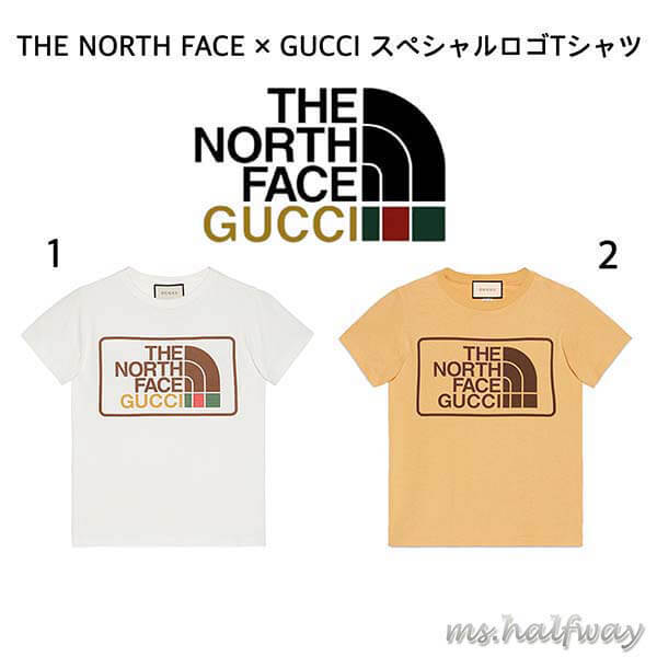 歴史的コラボ入手困難!GUCCI×THE ノースフェイス偽物 T-SHIRT