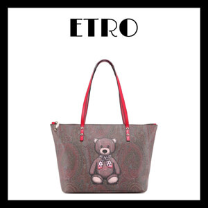 【ETRO】ベアー プリント ペイズリートートバッグ 1N0222426