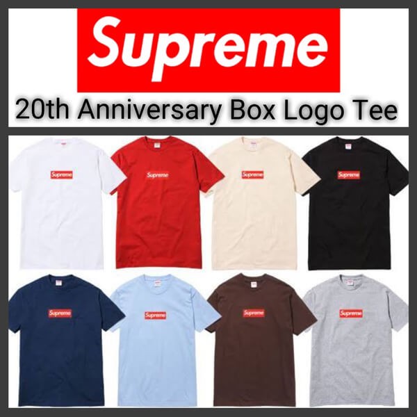 新作 シュプリーム 20th Anniversary偽物 Box Logo Tee