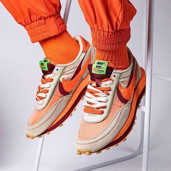 CLOT × sacai × ナイキコピー LDWAFFLE ORANGE - サカイ ナイキ DH1347-100