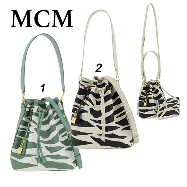 MCM DESSAU ミディアム バケットバッグ 偽物 2色 MWDDSDU06BK