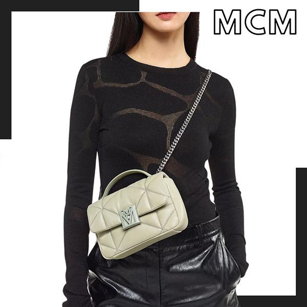 MCM ショルダーバッグ 偽物 Travia サッチェル ミニ MWECALM01J3001