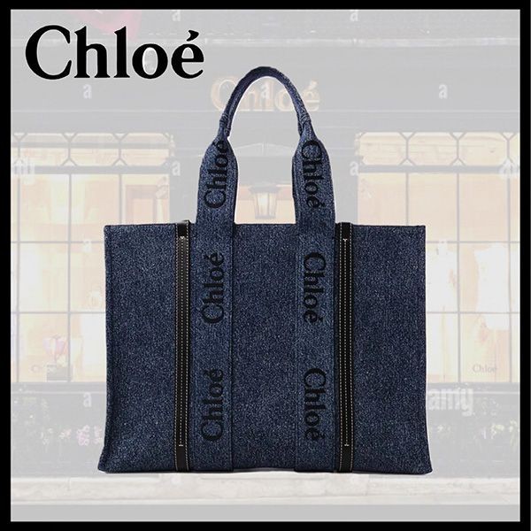 クロエ 偽物 borsa tote grande woody トートバッグ CHC23US382K3545D