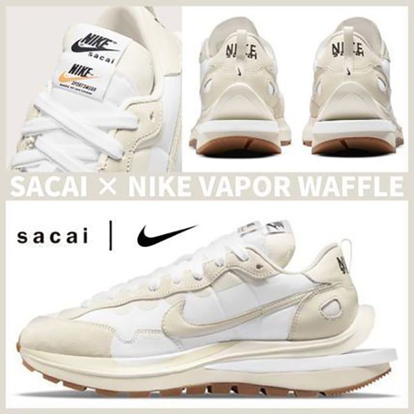 数量限定版！SACAI × ナイキ VAPOR WAFFLE スニーカー コピー DD1875-100