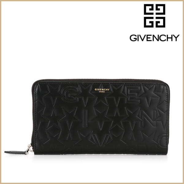 【新品】GIVENCHY ジバンシィスーパーコピー Logo Embossed ジップ長財布