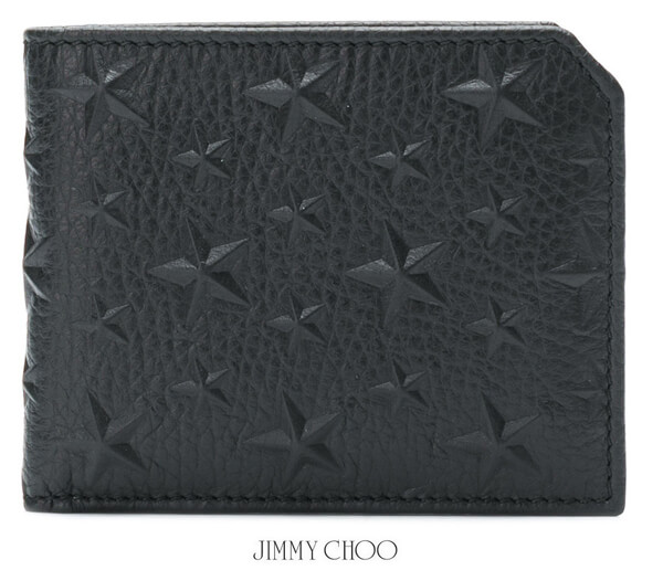 2018-19AW Jimmy Choo コピー Murray スターエンボス 折りたたみ財布