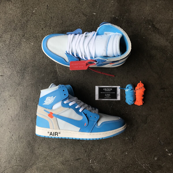 人気話題コラボ【ナイキ 偽物】OFF-WHITE x Air Jordan 1 Powder Blue