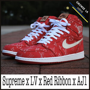 世界中で大人気★【ナイキ】Red Ribbon Recon x シュプリーム x LV x Air Jordan 1【スーパーコピー】