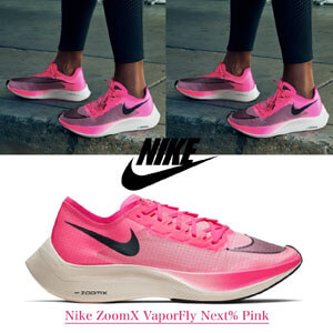 ナイキ★噂の厚底！ナイキ ZoomX Vaporfly Next% Pink - ヴェイパーフライ ピンク AO4568-600