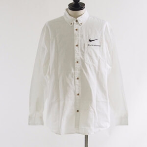 シュプリーム::× ナイキ Cotton Twill Shirt:L[RESALE]スーパーコピー